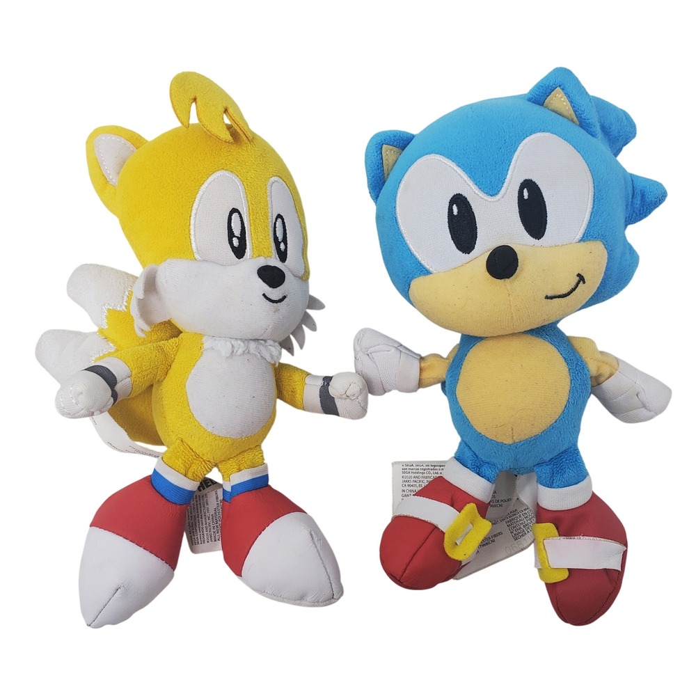 Sonic the Hedgehog & Tails Plush Set 8" Jakks Pacific 2020 SEGA Video Game Toys